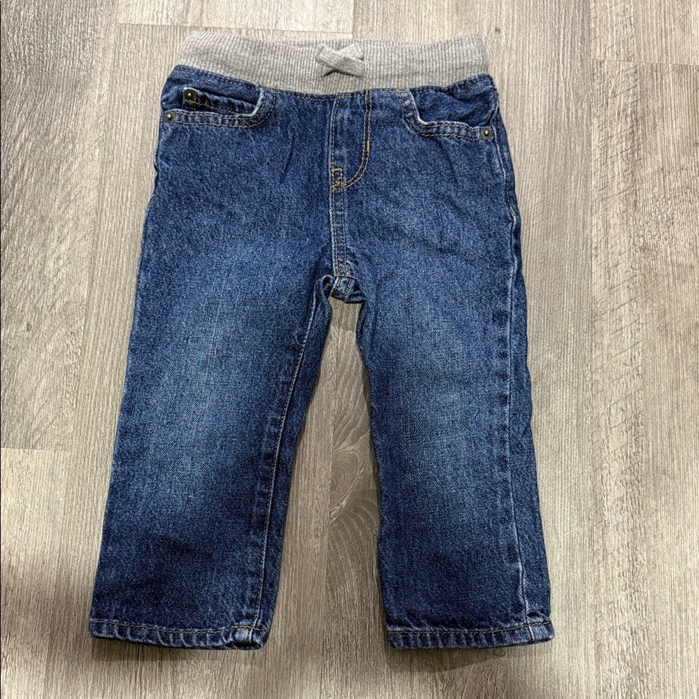 The Children's Place Blue Jeans with Gray Waistband